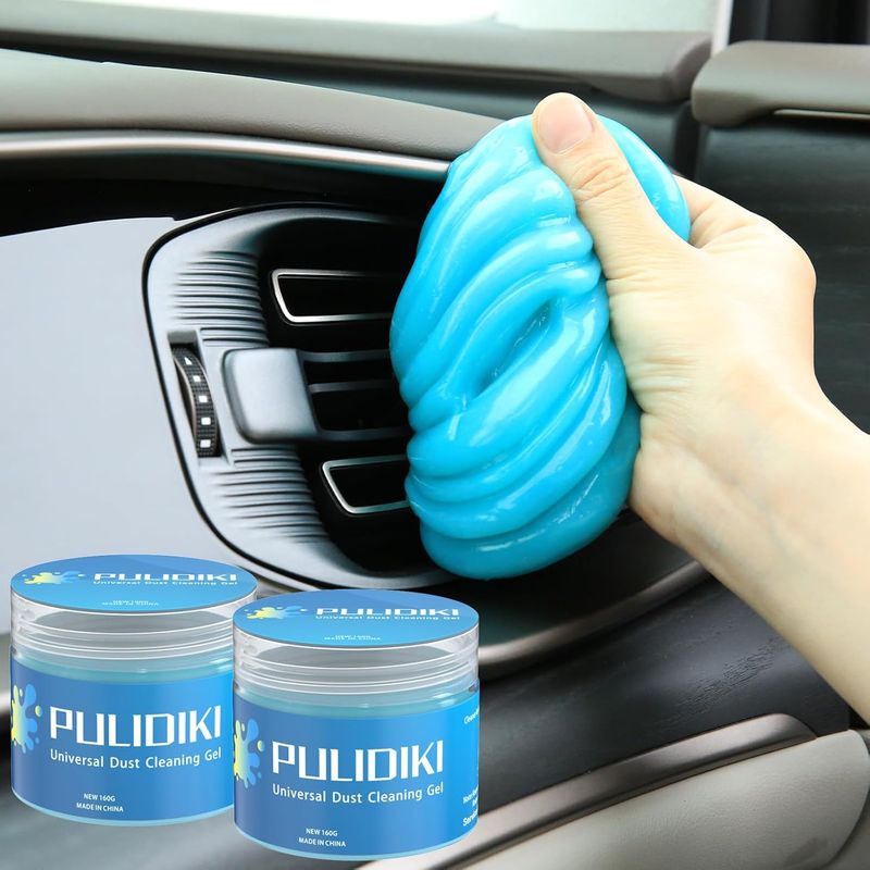 2Pack Car Cleaning Gel - Reusable Slime for Cars & Electronics - Blue
