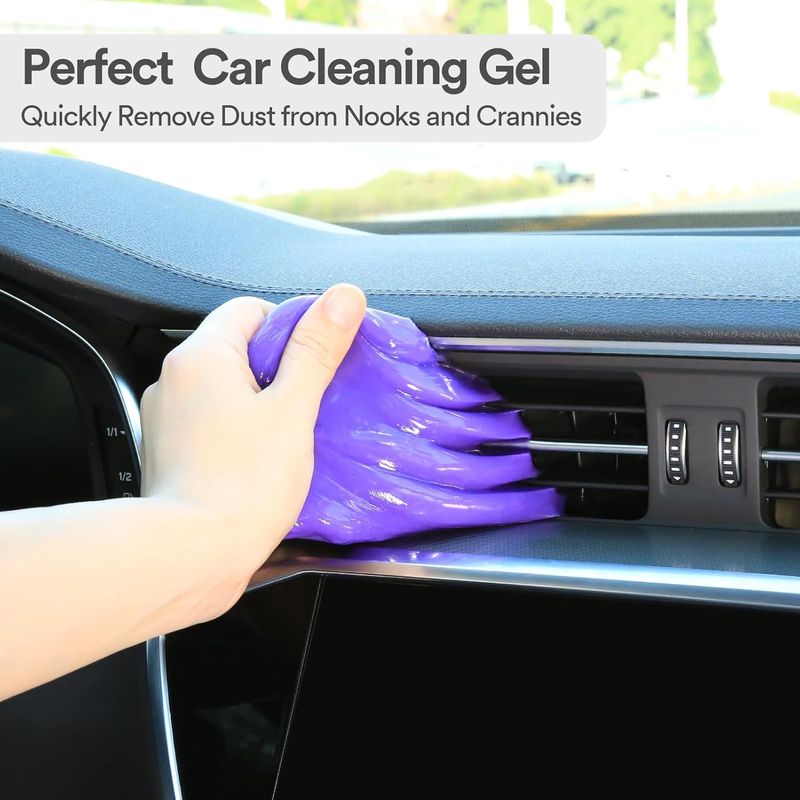 Car Cleaning Gel - Reusable Slime for Cars & Electronics -Purple
