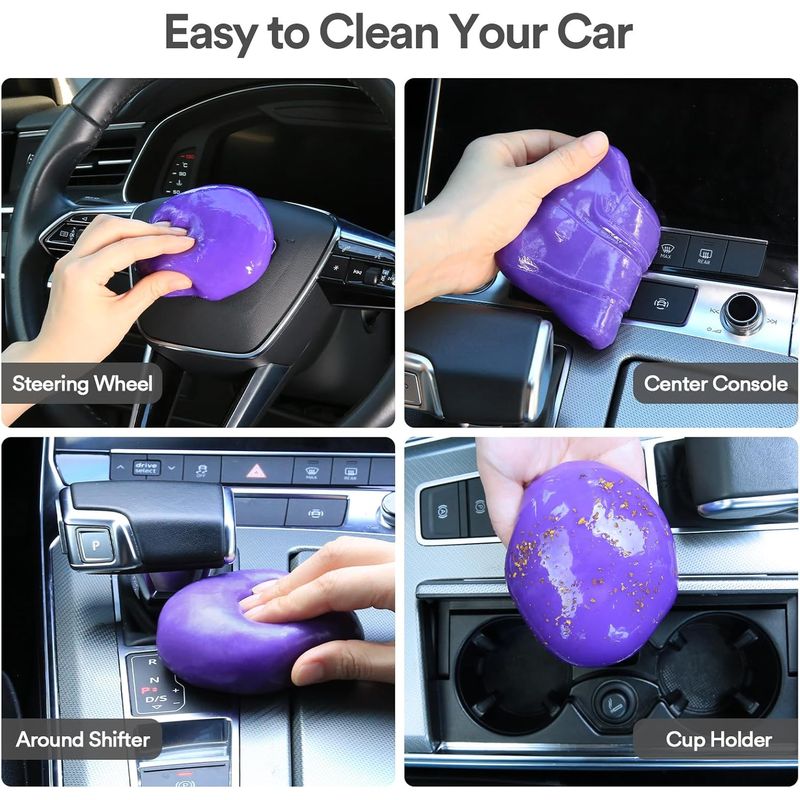 Car Cleaning Gel - Reusable Slime for Cars & Electronics -Purple
