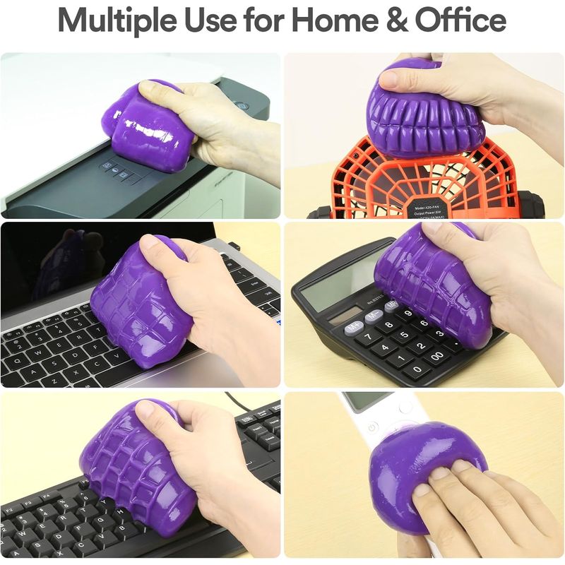 Car Cleaning Gel - Reusable Slime for Cars & Electronics -Purple