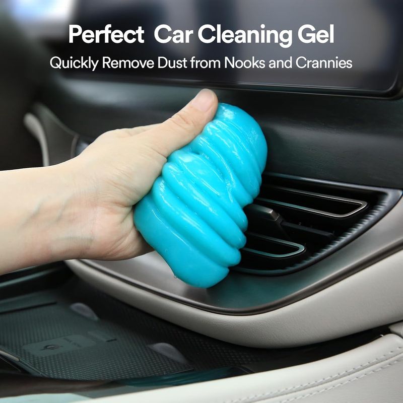 Car Cleaning Gel - Reusable Slime for Cars & Electronics - Blue