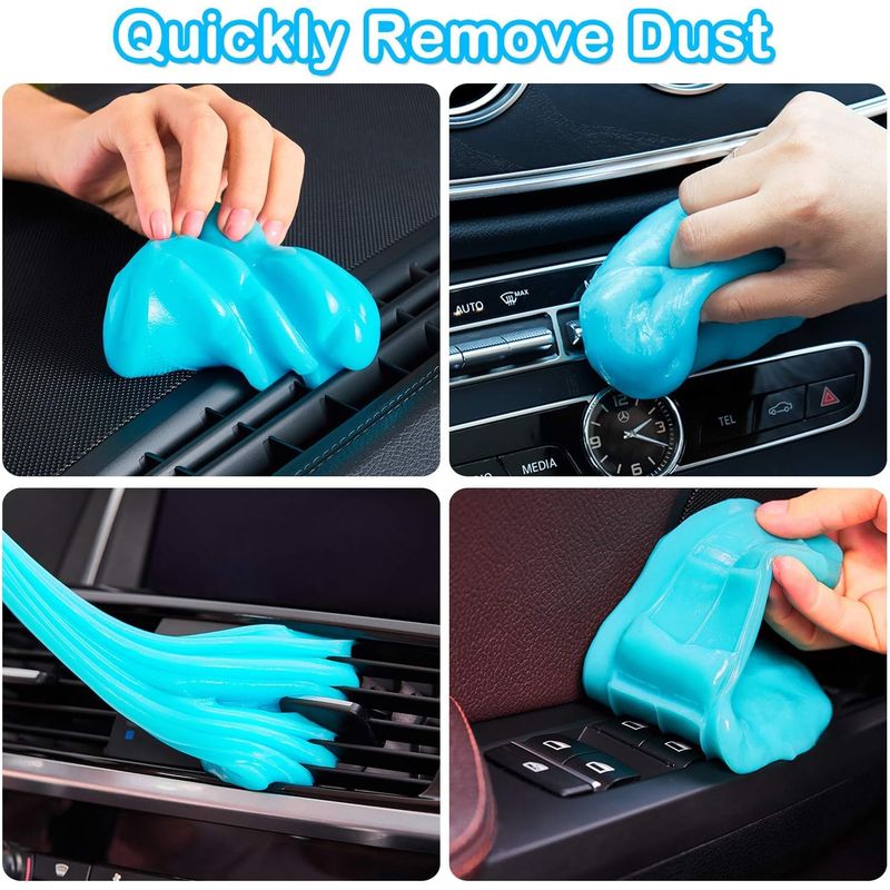 Car Cleaning Gel - Reusable Slime for Cars & Electronics - Blue